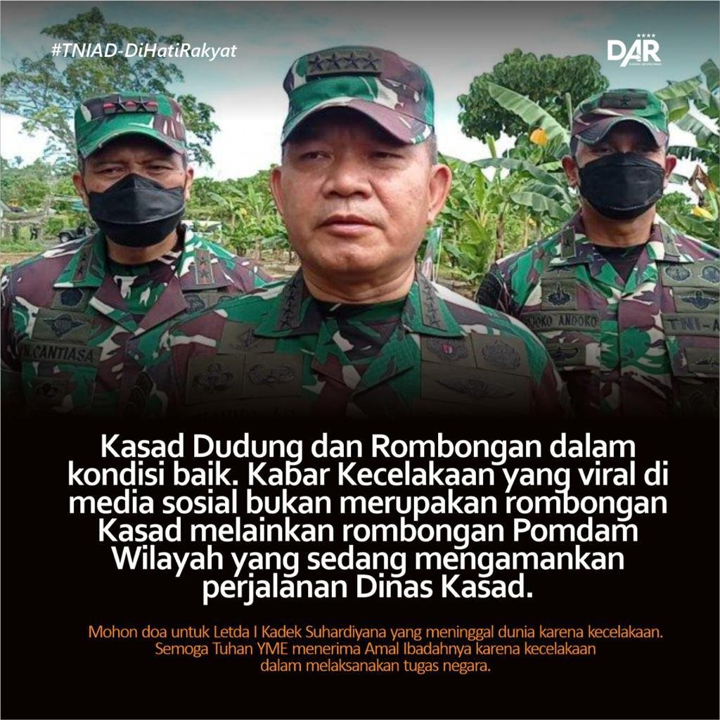 Kadispenad Brigjen TNI Tatang Subarna Kadispenad) Brigjen TNI Tatang Subarna