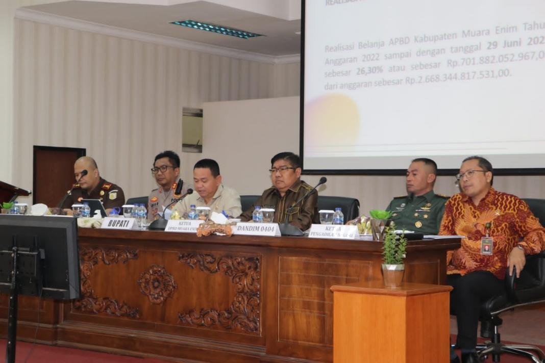 Pj Bupati Muara Enim, Kurniawan AP, M.Si didampingi Forkopimda