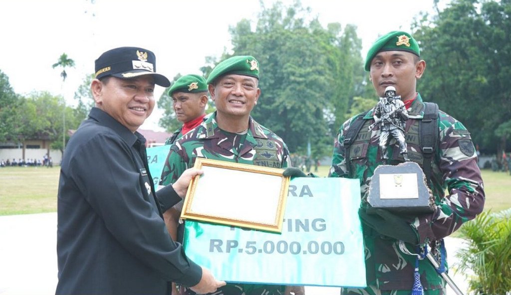 PJ Bupati Hadir dalam Peringatan Hari Infanteri TNI AD ke-74 di Lapangan Merdeka Muara Enim