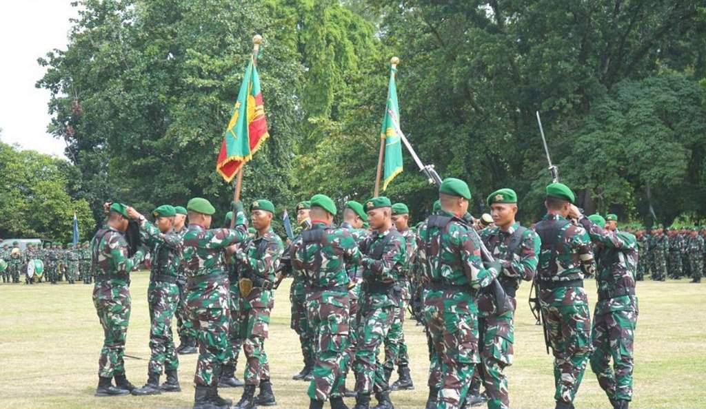 Peringatan Hari Infanteri TNI AD ke-74 di Gelar di Lapangan Merdeka Muara Enim.