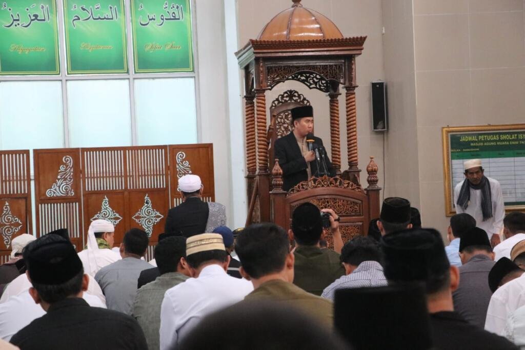 Sambutan Plt Bupati Muara Enim Saat Salat Idul Adha 1444 H di Masjid Agung