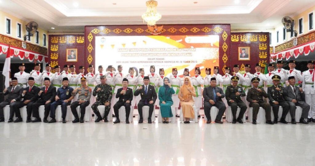 Pengukuhan Paskibraka Kabupaten Muara Enim Tahun 2023