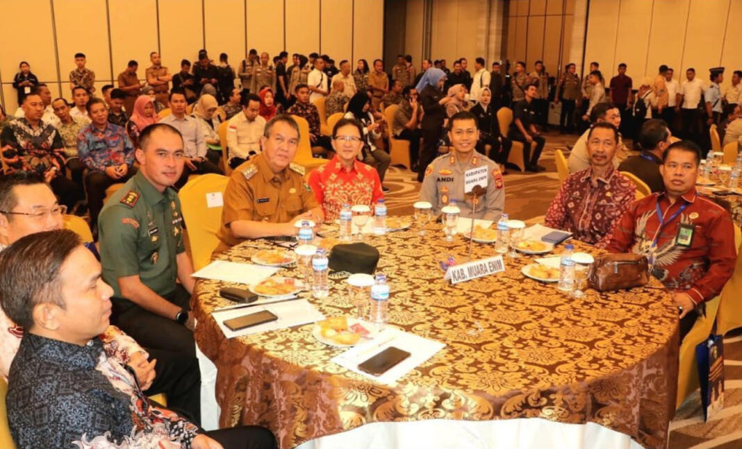 Pj. Bupati Mengikuti Rakor Forkopimda Provinsi Sumatera Selatan Tahun 2023 di Banyuasin.