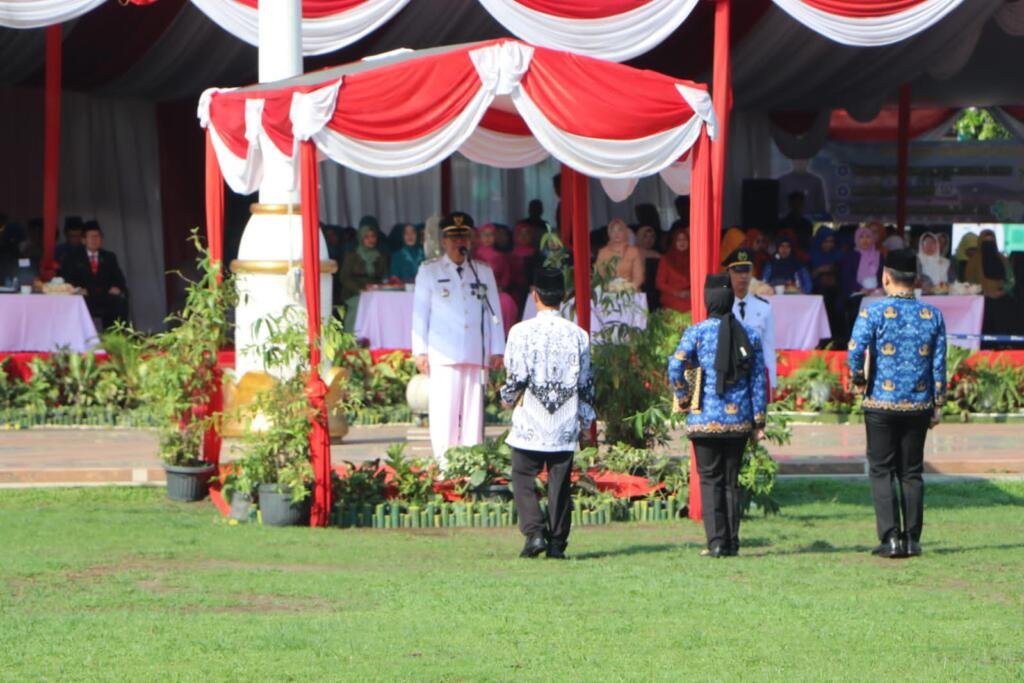 Upacara HUT Kabupaten Muara Enim Ke-77 di Lapangan Merdeka Muara Enim
