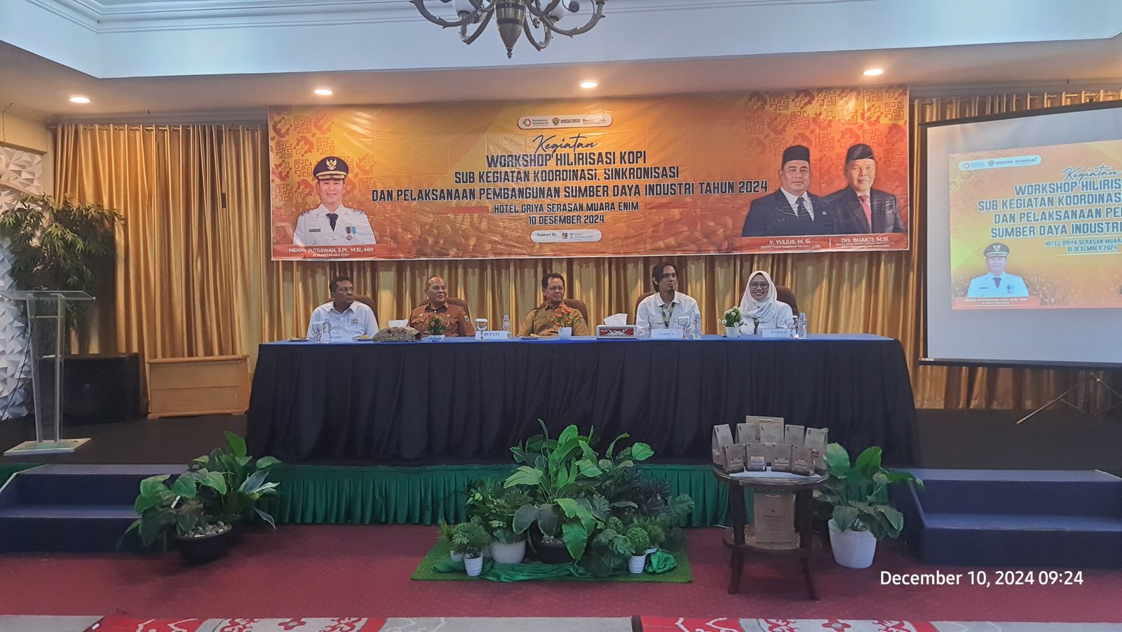 Acara Pembukaan Workshop Hilirisasi Kopi 2024 di Hotel Griya Serasan Muara Enim