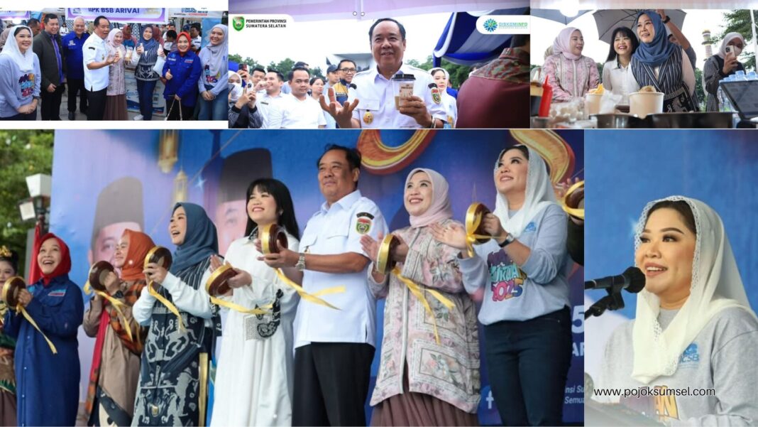 Wagub Sumsel Cik Ujang Bersama Ketua ICSB Sumsel Samantha Buka Jajan Bukoan 2025 Dukung UMKM Kuliner di Monpera